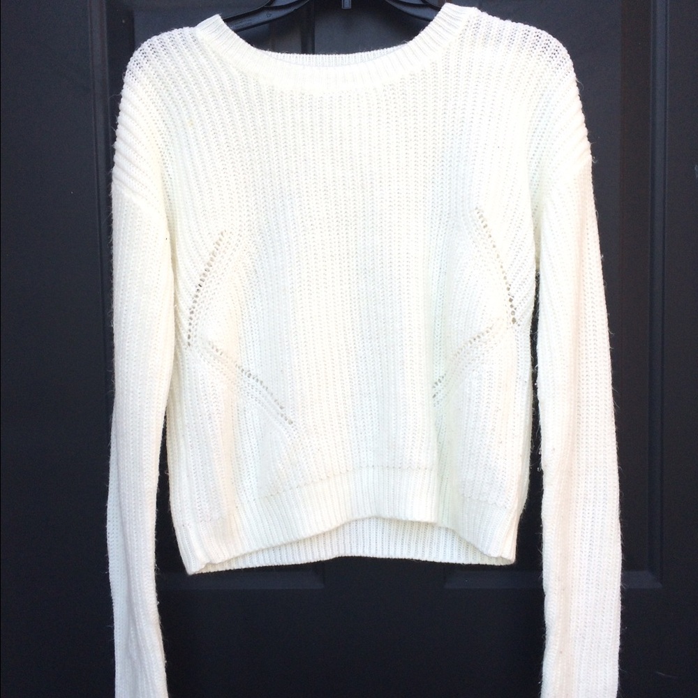 Aeropostale Cream Knit Sweater‎